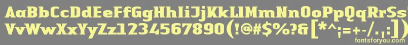 LinotypeAuthenticSmallSerifBlack Font – Yellow Fonts on Gray Background