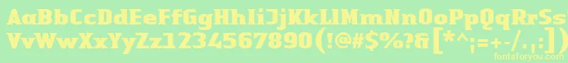 LinotypeAuthenticSmallSerifBlack Font – Yellow Fonts on Green Background