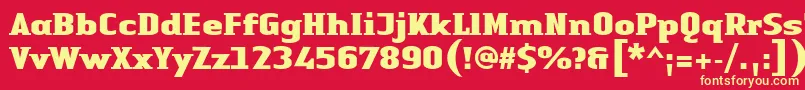 fuente LinotypeAuthenticSmallSerifBlack – Fuentes Amarillas Sobre Fondo Rojo