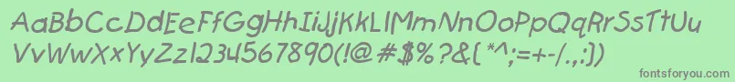 Firstgri Font – Gray Fonts on Green Background