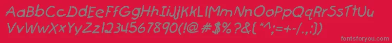 Firstgri Font – Gray Fonts on Red Background