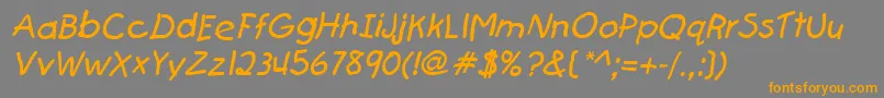 Firstgri Font – Orange Fonts on Gray Background