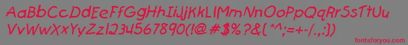 Firstgri Font – Red Fonts on Gray Background