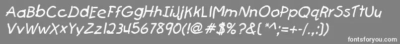 Firstgri Font – White Fonts on Gray Background