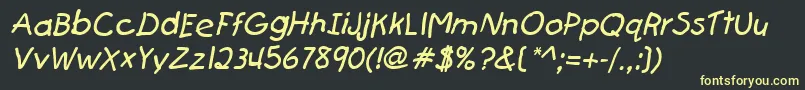 Firstgri Font – Yellow Fonts on Black Background