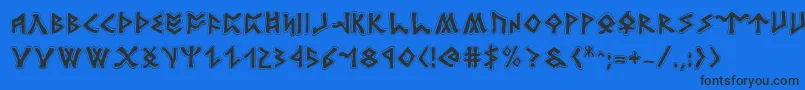 RosicrucianAcademy Font – Black Fonts on Blue Background