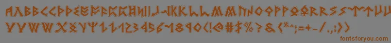 RosicrucianAcademy Font – Brown Fonts on Gray Background