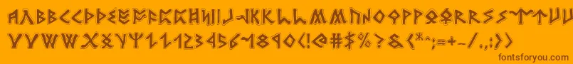 RosicrucianAcademy Font – Brown Fonts on Orange Background