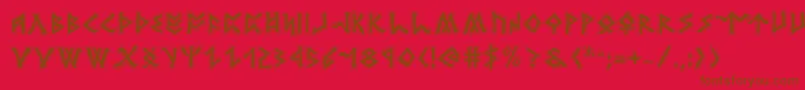 RosicrucianAcademy Font – Brown Fonts on Red Background