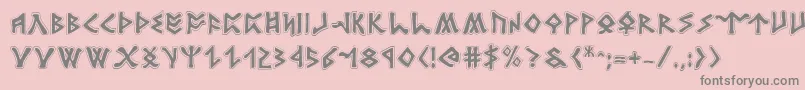 RosicrucianAcademy Font – Gray Fonts on Pink Background