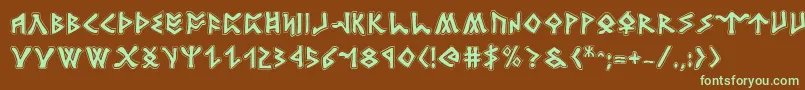 RosicrucianAcademy Font – Green Fonts on Brown Background