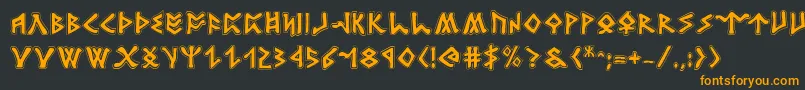 RosicrucianAcademy Font – Orange Fonts on Black Background