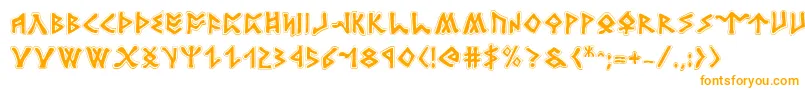 RosicrucianAcademy-Schriftart – Orangefarbene Schriften auf weißem Hintergrund