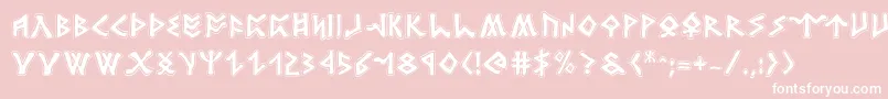 RosicrucianAcademy Font – White Fonts on Pink Background