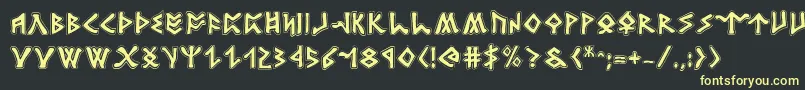 RosicrucianAcademy Font – Yellow Fonts on Black Background