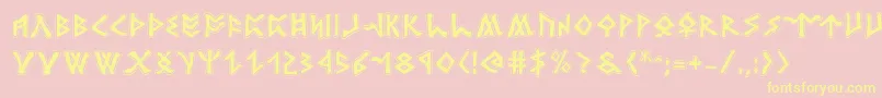 RosicrucianAcademy Font – Yellow Fonts on Pink Background