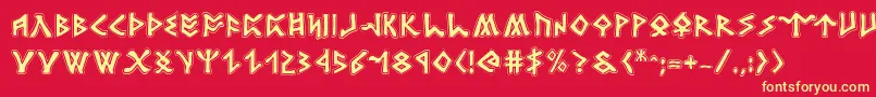 RosicrucianAcademy Font – Yellow Fonts on Red Background