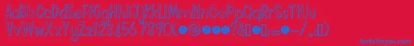 Funcartoonshadowdemo Font – Blue Fonts on Red Background