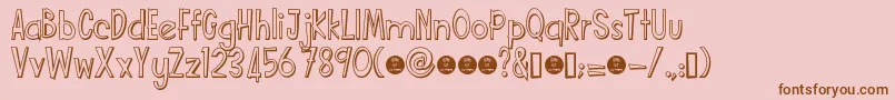 Funcartoonshadowdemo Font – Brown Fonts on Pink Background