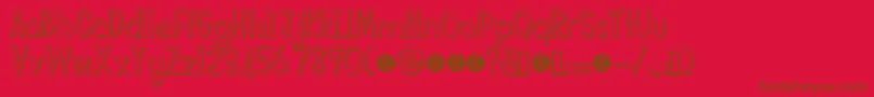 Funcartoonshadowdemo Font – Brown Fonts on Red Background
