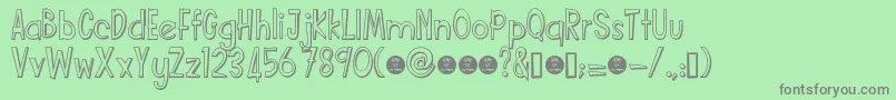 Funcartoonshadowdemo Font – Gray Fonts on Green Background