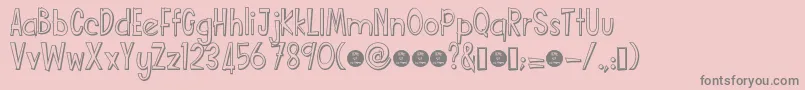 Funcartoonshadowdemo Font – Gray Fonts on Pink Background