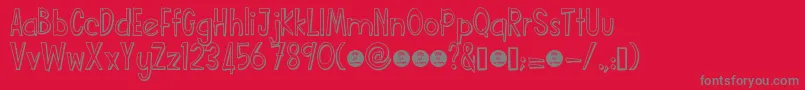 Funcartoonshadowdemo Font – Gray Fonts on Red Background