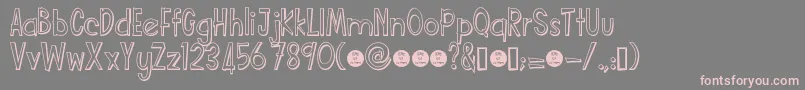 Шрифт Funcartoonshadowdemo – розовые шрифты на сером фоне