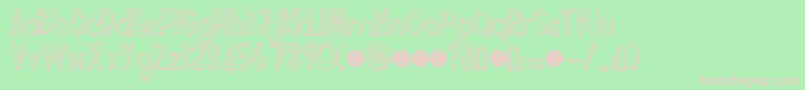 Funcartoonshadowdemo Font – Pink Fonts on Green Background