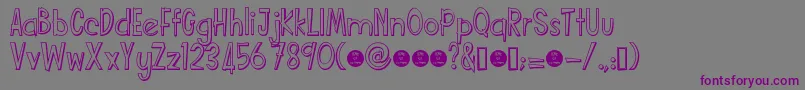 Funcartoonshadowdemo Font – Purple Fonts on Gray Background