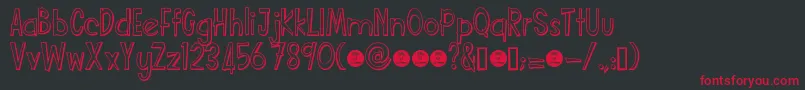 Funcartoonshadowdemo Font – Red Fonts on Black Background