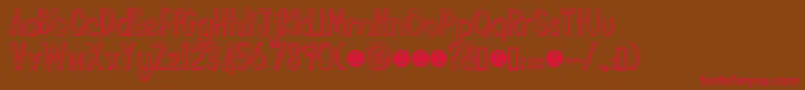 Funcartoonshadowdemo Font – Red Fonts on Brown Background
