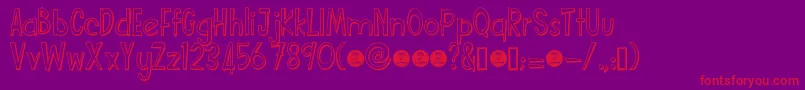 Funcartoonshadowdemo Font – Red Fonts on Purple Background