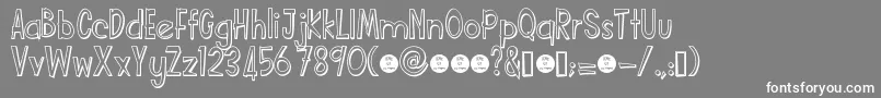 フォントFuncartoonshadowdemo – 灰色の背景に白い文字