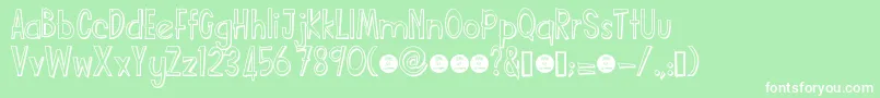 Funcartoonshadowdemo Font – White Fonts on Green Background