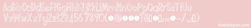 Funcartoonshadowdemo Font – White Fonts on Pink Background