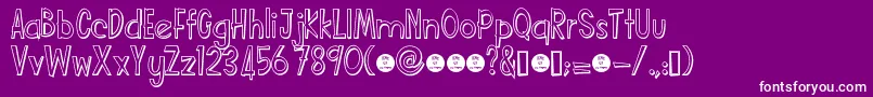 Funcartoonshadowdemo Font – White Fonts on Purple Background