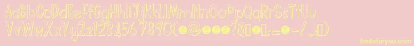 Funcartoonshadowdemo Font – Yellow Fonts on Pink Background