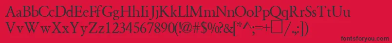 GaramondsemiexpandedsskRegular Font – Black Fonts on Red Background