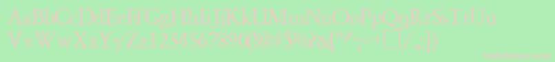 GaramondsemiexpandedsskRegular Font – Pink Fonts on Green Background