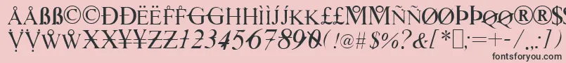 フォントHackers – ピンクの背景に黒い文字