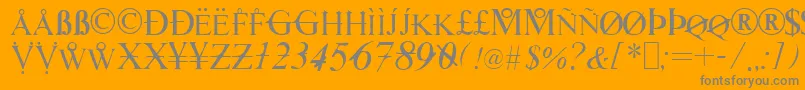 Hackers Font – Gray Fonts on Orange Background