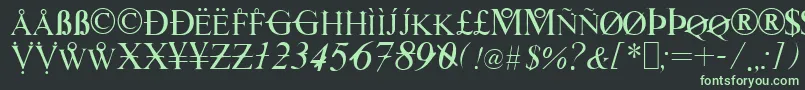 Hackers-fontti – vihreät fontit mustalla taustalla