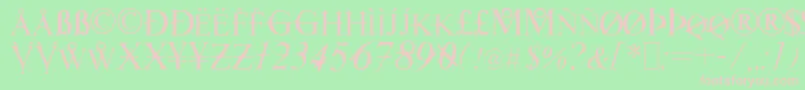 Hackers Font – Pink Fonts on Green Background