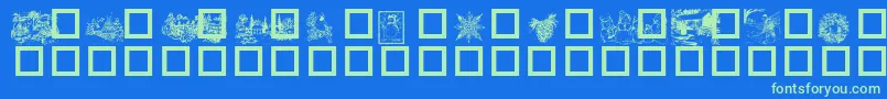 Winterwonderland Font – Green Fonts on Blue Background