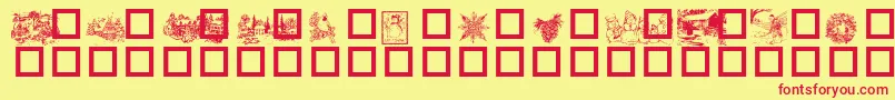 Winterwonderland Font – Red Fonts on Yellow Background