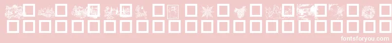 フォントWinterwonderland – ピンクの背景に白い文字