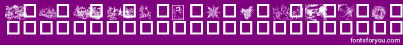 Шрифт Winterwonderland – белые шрифты на фиолетовом фоне