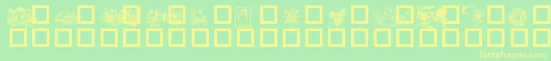 Winterwonderland Font – Yellow Fonts on Green Background