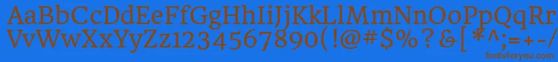 HeadlandoneRegular Font – Brown Fonts on Blue Background